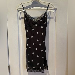 Motel Rocks Black Floral Lace Mini Dress